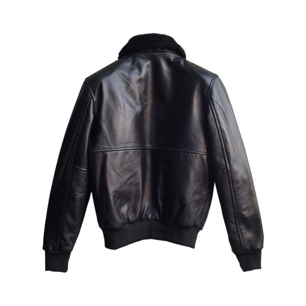 Black Leather Jacket With Fur Collar 2