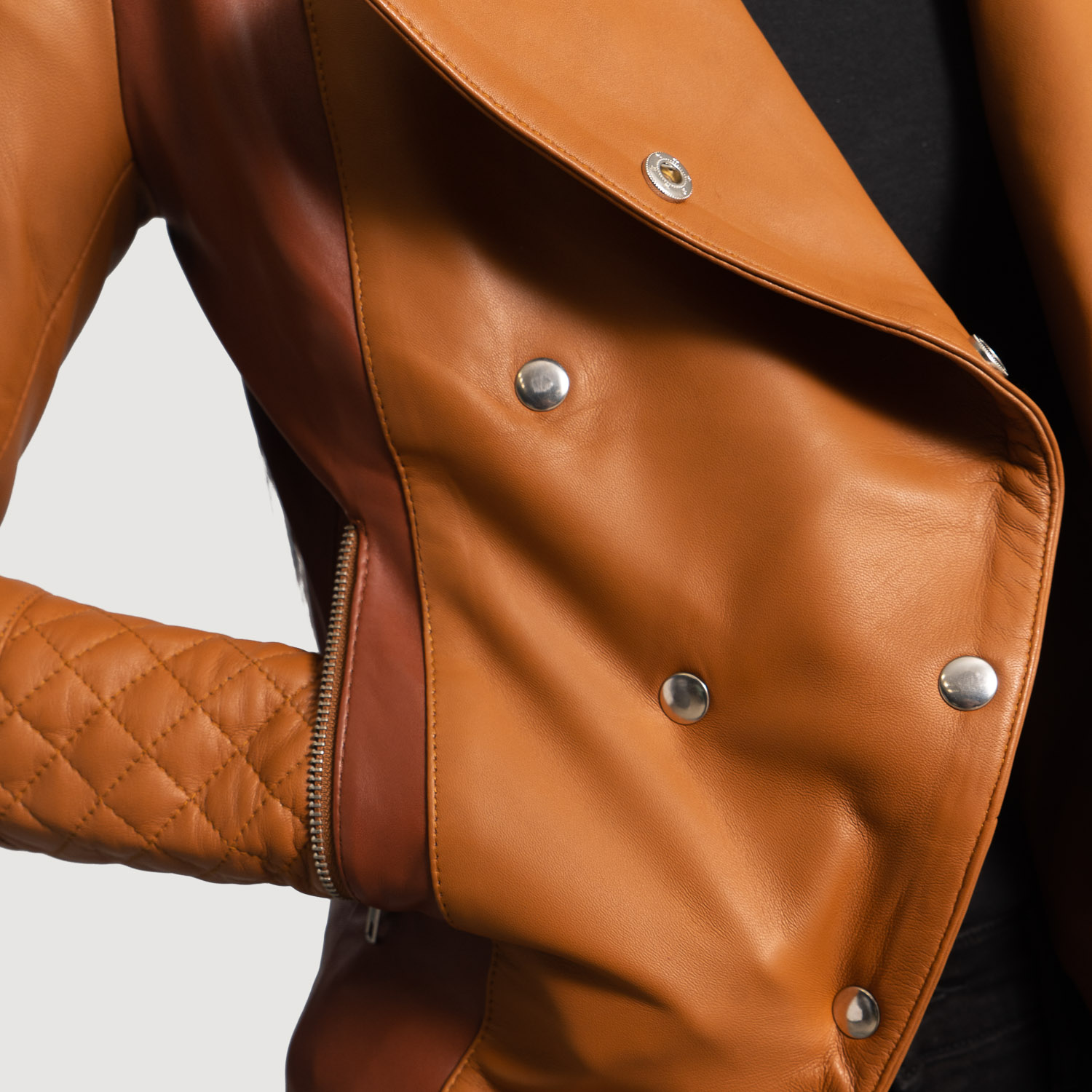 Brown Leather Coat Womens 3