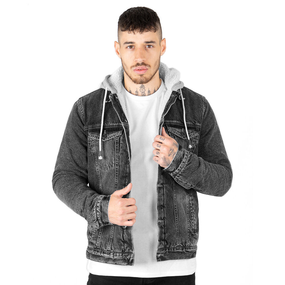 Denim Jacket Hoodie Men