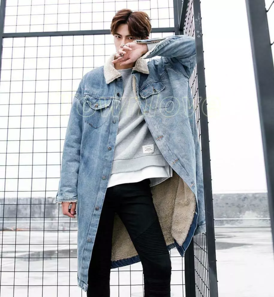 Denim Jacket Long Men