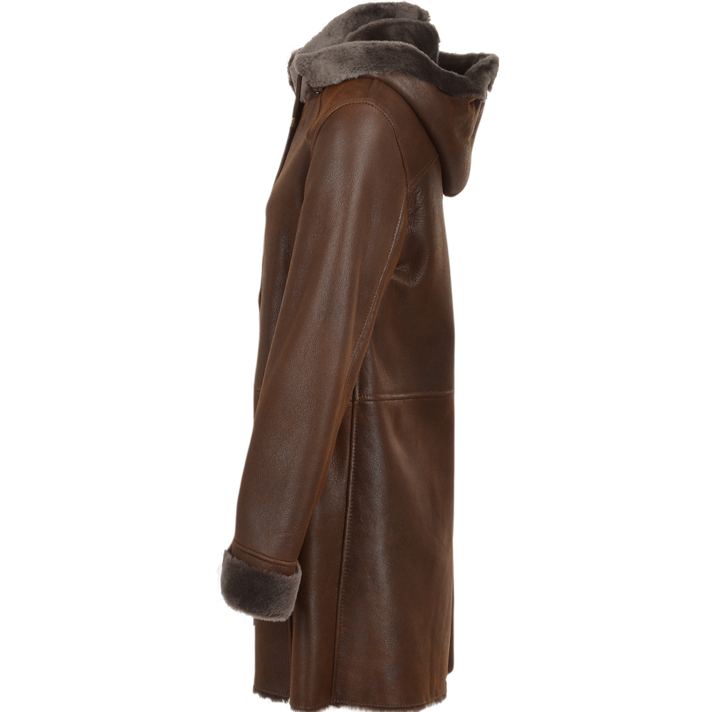 Faux Fur and Leather Coat 2