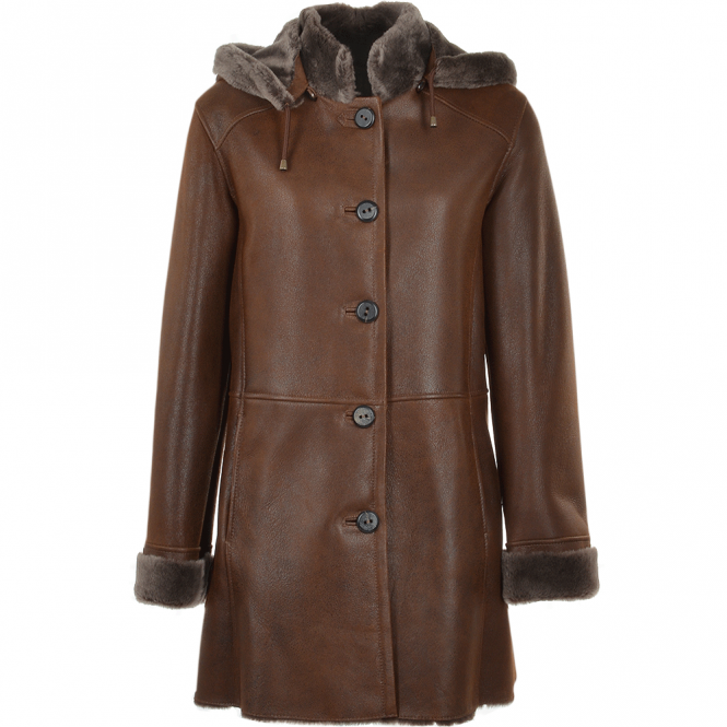Faux Fur and Leather Coat