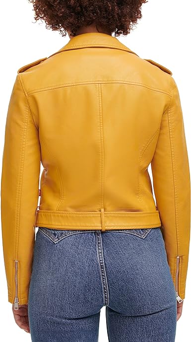Faux Leather Jacket With Gold Hardware4