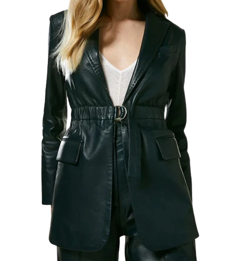 Faux leather Blazer Womens
