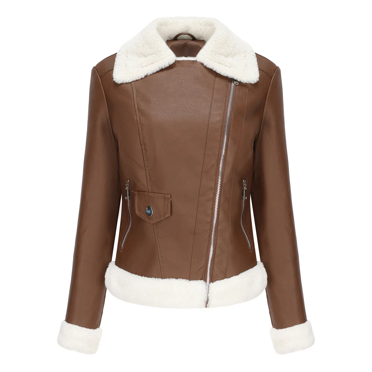 Fur Biker Jacket Womens 2