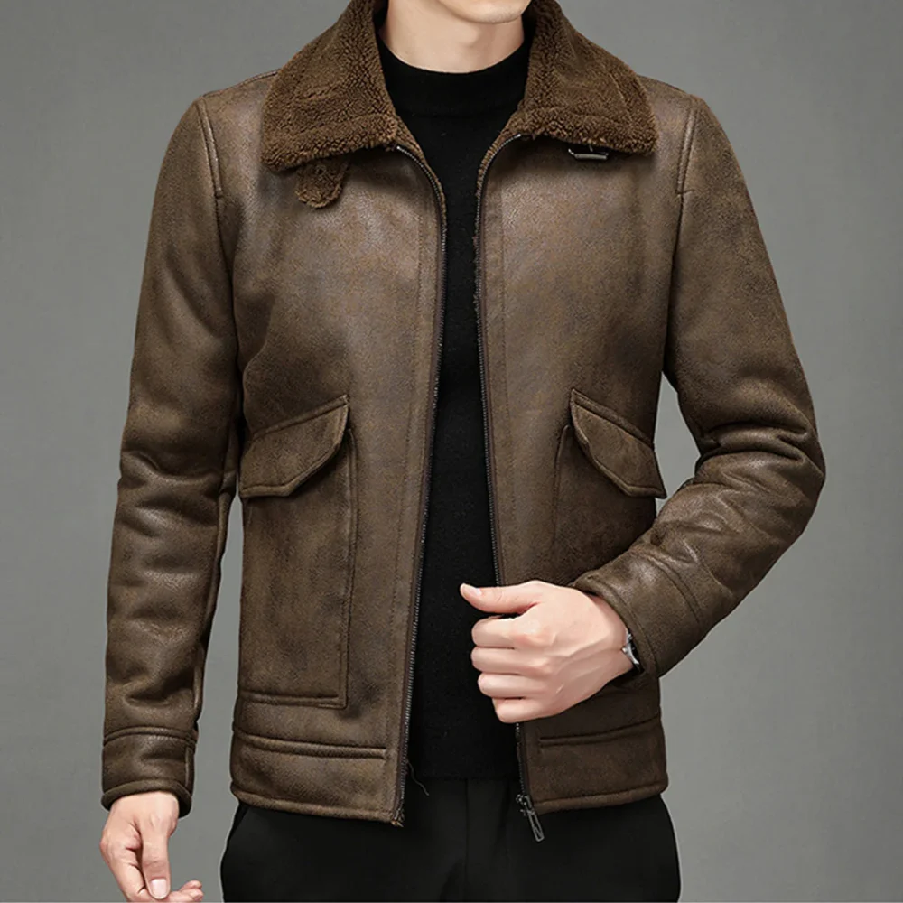 Leather Jacket With Brown Fur