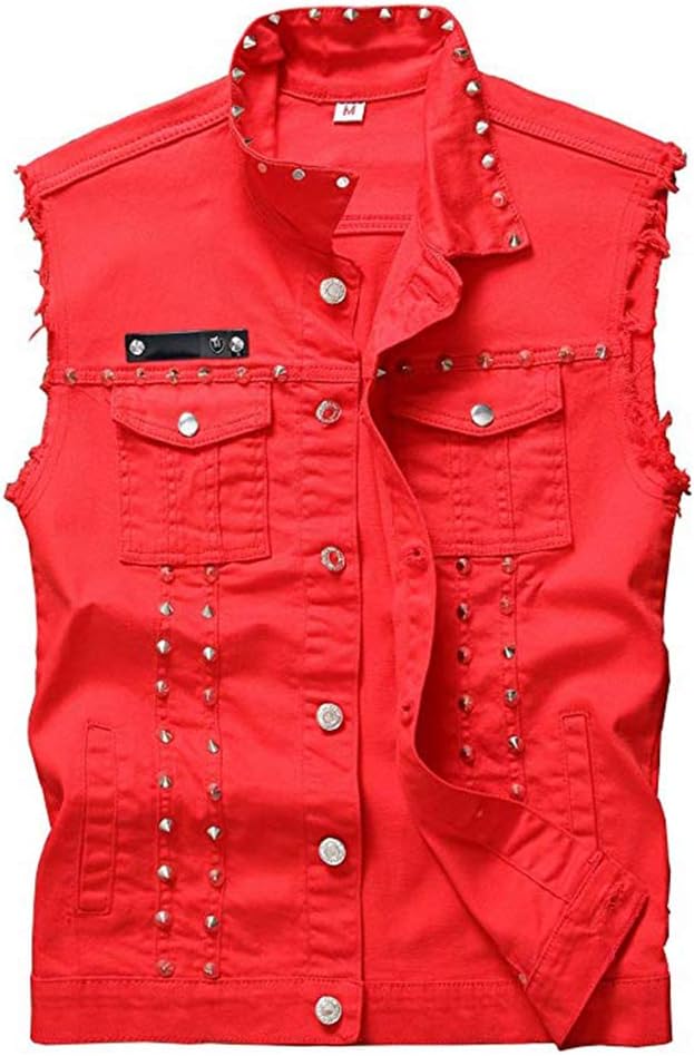 Red Denim Vest