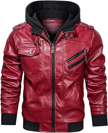 Red Leather Jacket Mens