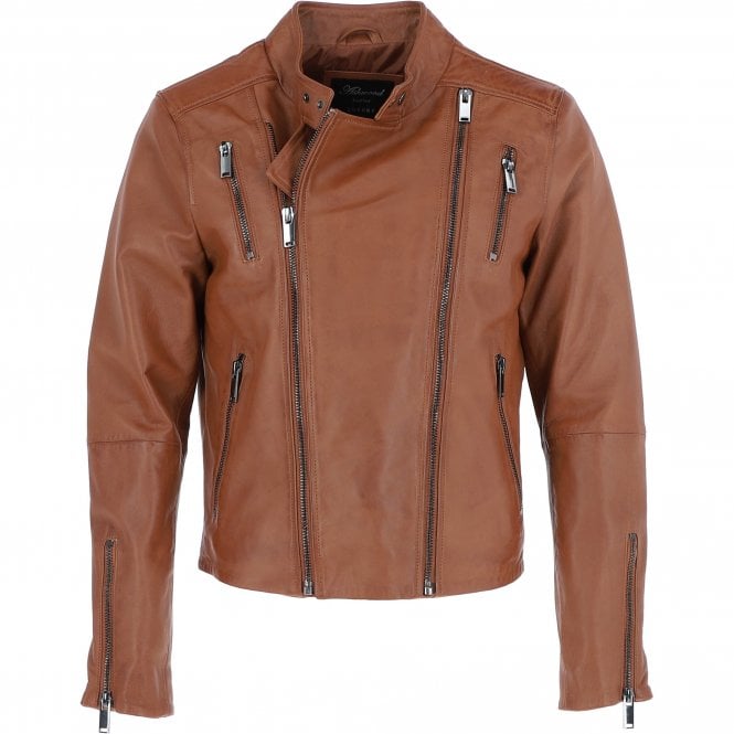 Tan Biker Jacket Womens