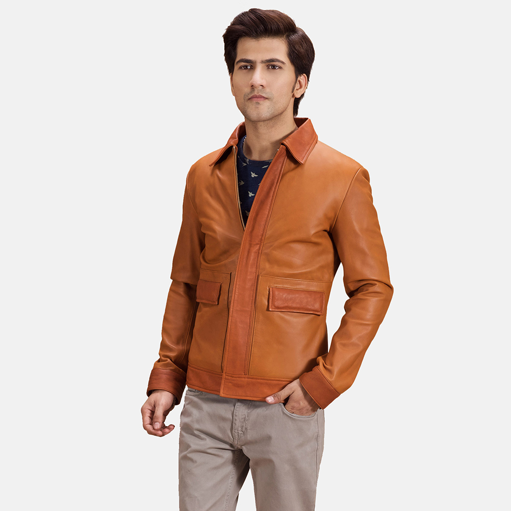 Tan Leather Jacket Mens
