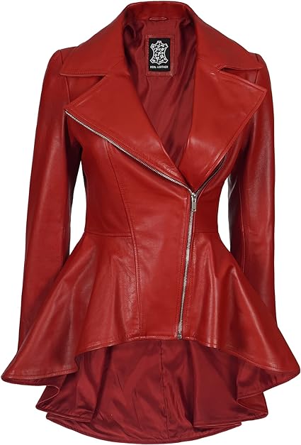 Womens Red Leather Jacket