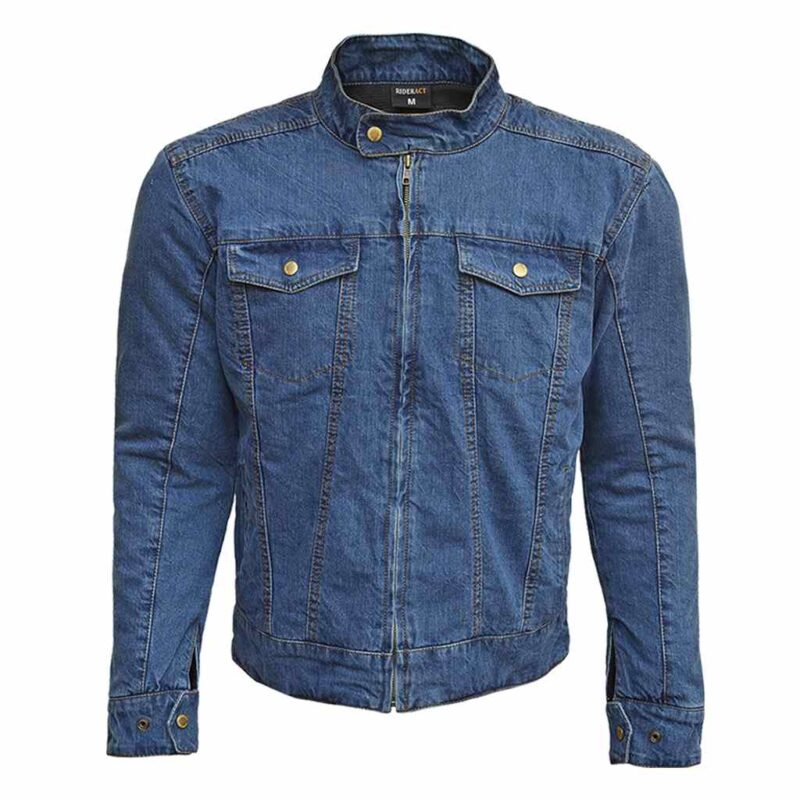 armoured denim motorcycle jacket