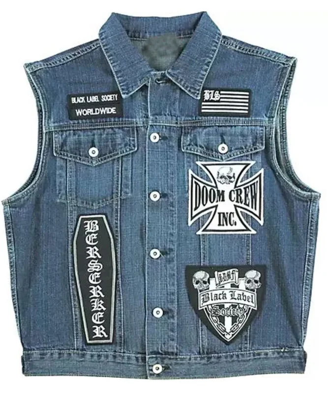 biker denim vest