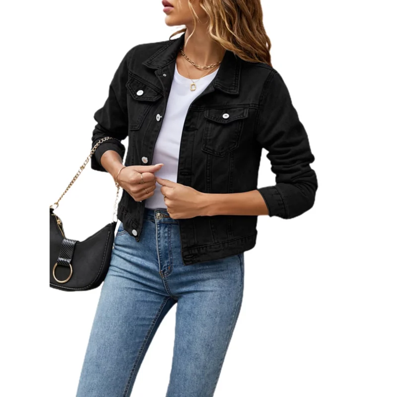 black denim womens jacket