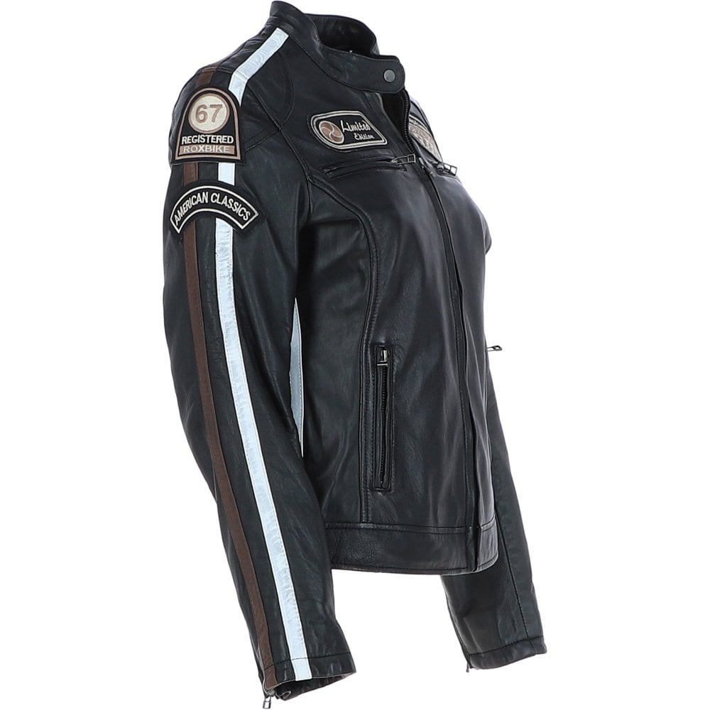 black leather biker jacket womens 3