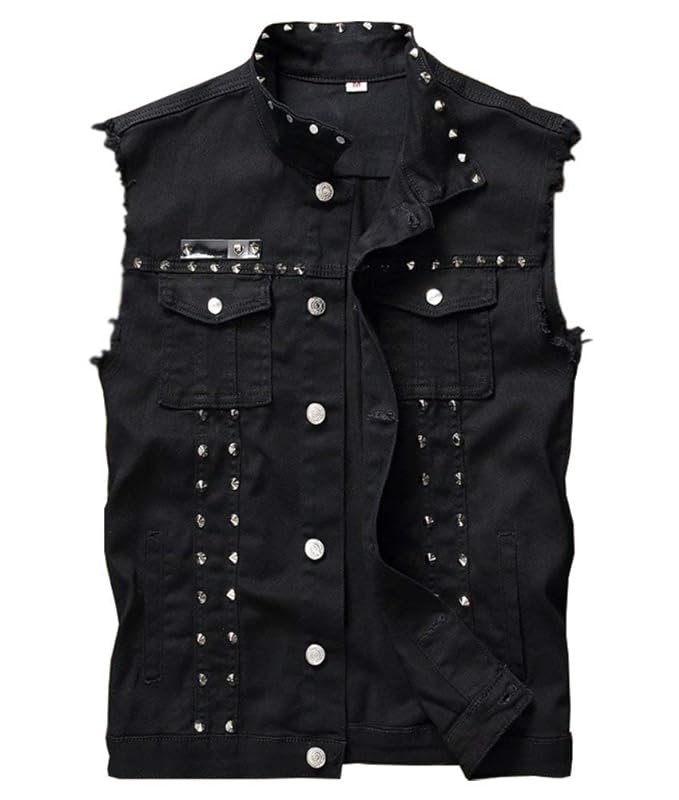 black vest denim