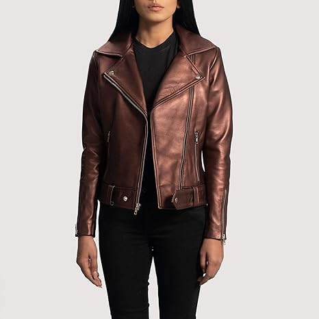 brown moto jacket