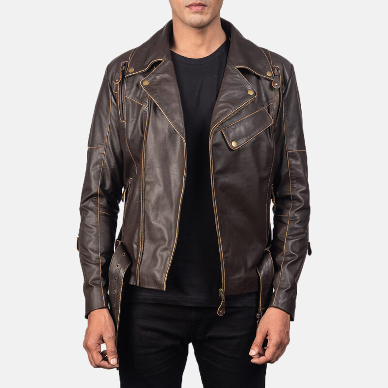 chocolate brown leather jacket 2