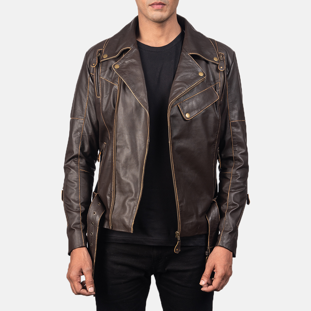 chocolate brown leather jacket 2