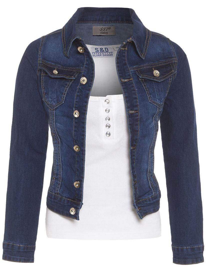 denim fitted jacket womens