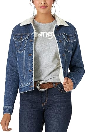 denim jacket with sherpa lining womens