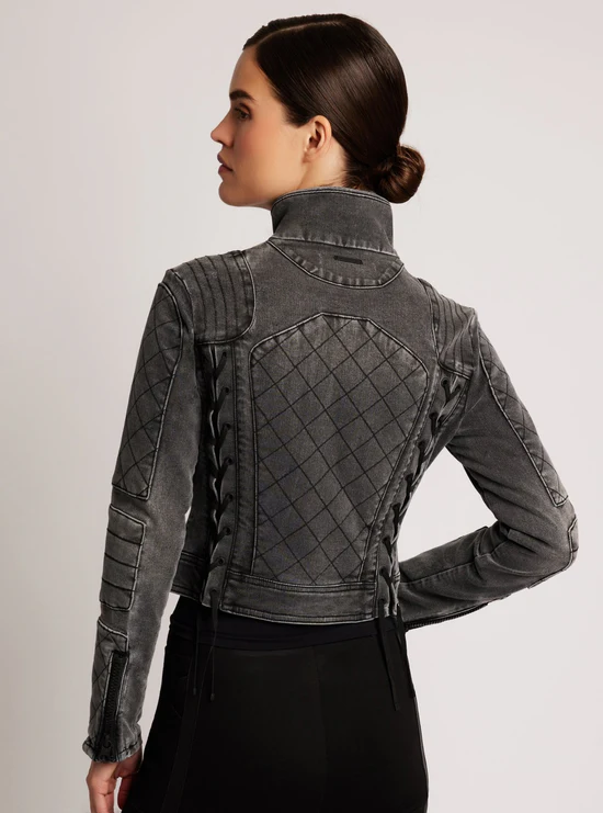 denim moto jacket women's 2