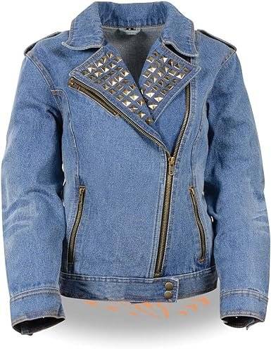 denim motorcycle jacket womens