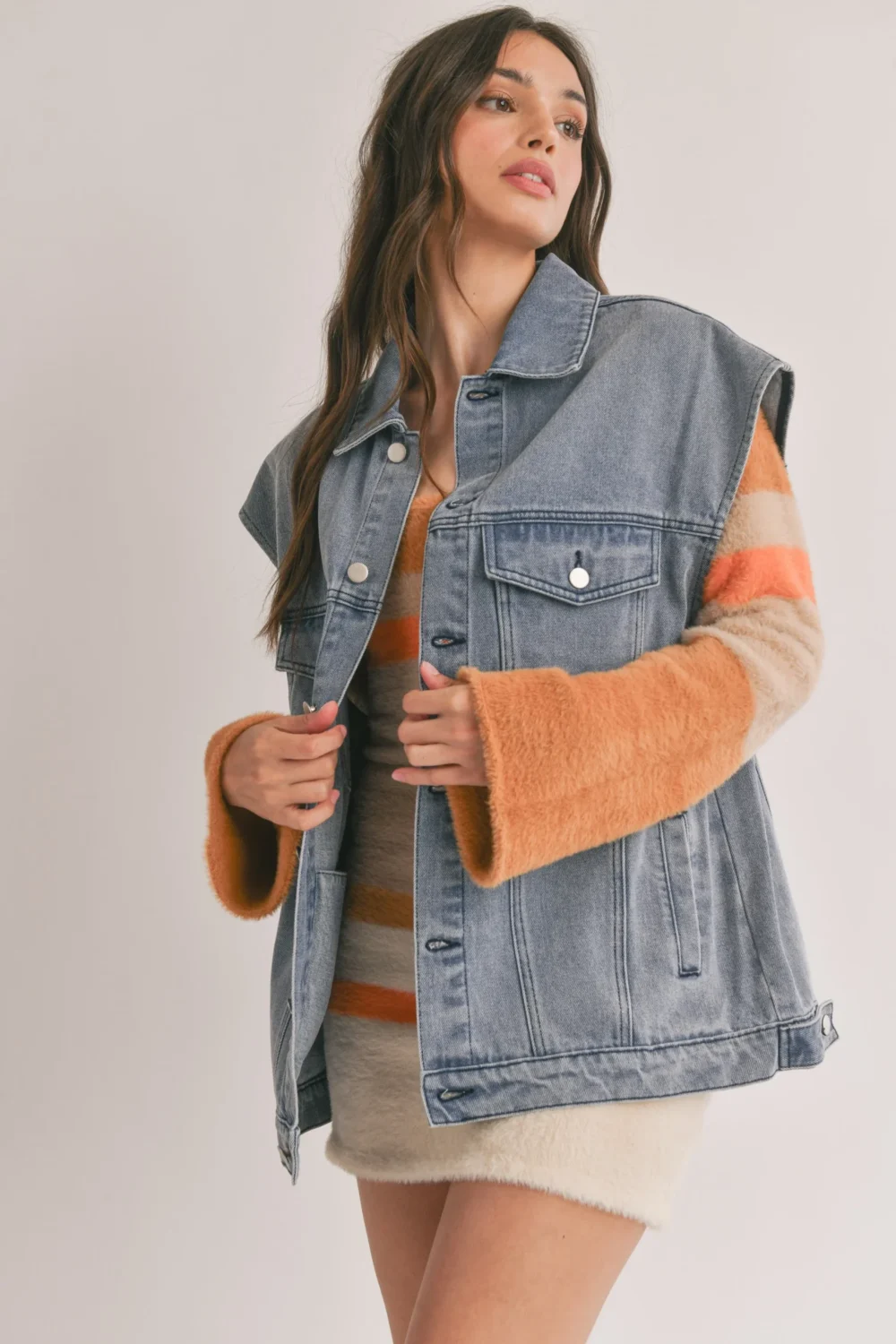 denim vest oversized