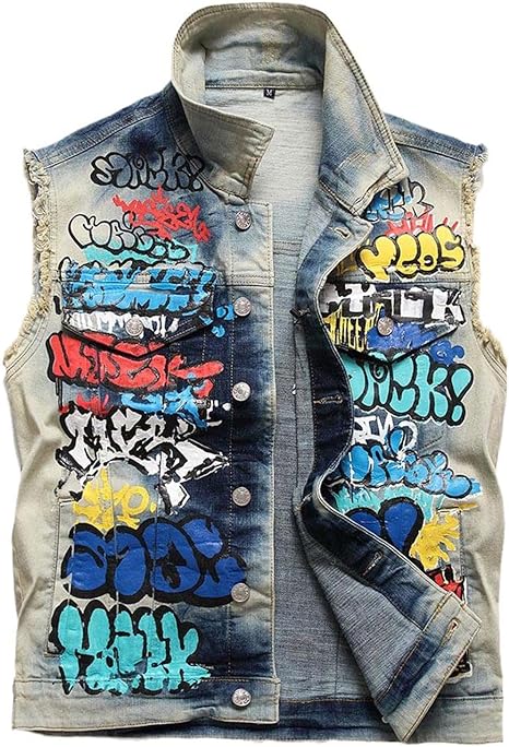 punk denim vest