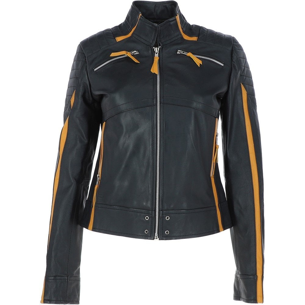 womens black moto jacket