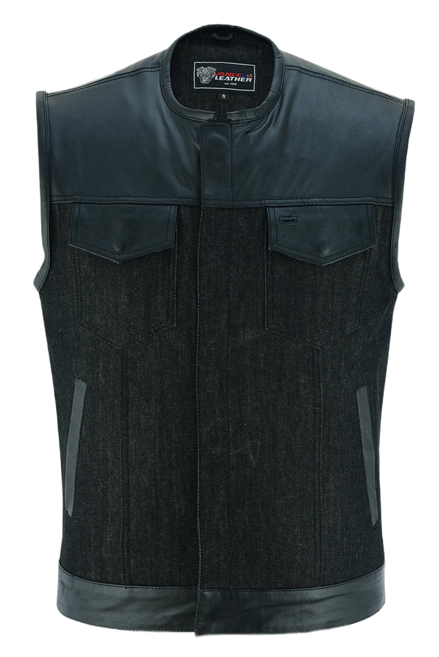 women's denim motorcycle vest