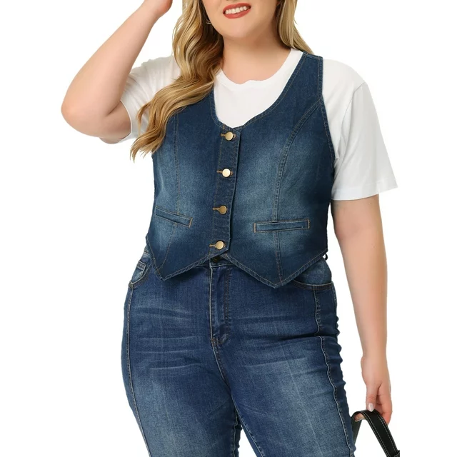 womens denim vests