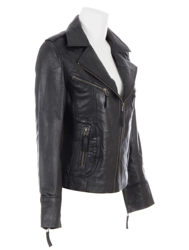 womens leather biker jacket 3