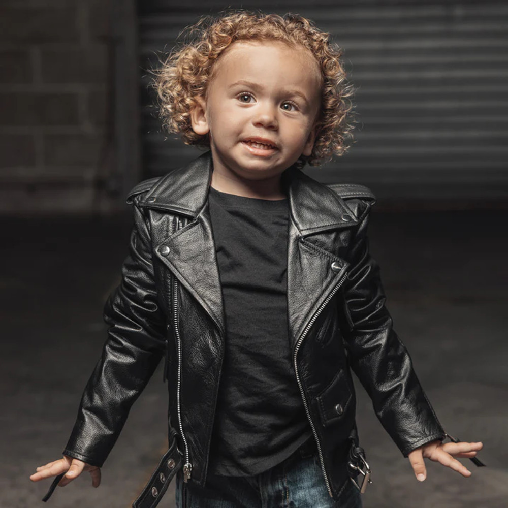 Baby Leather Biker Jacket 3