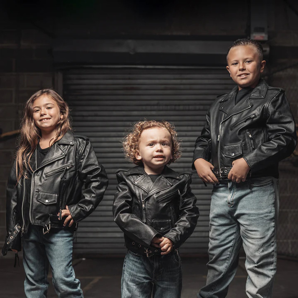 Baby Leather Biker Jacket 4