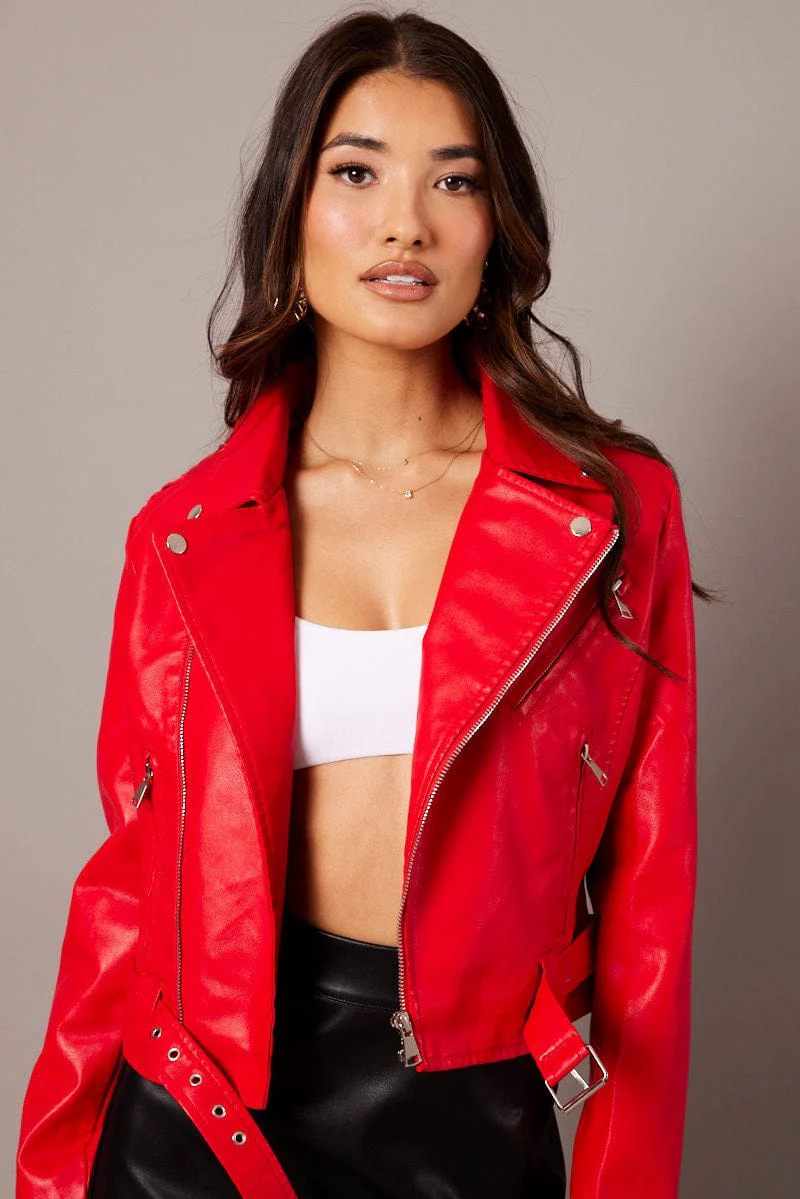 Biker Jacket Red 2