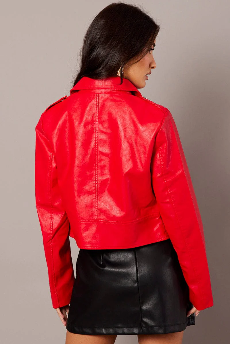Biker Jacket Red 4
