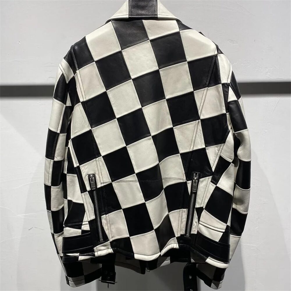 Black And White Motorcycle Jacket 3