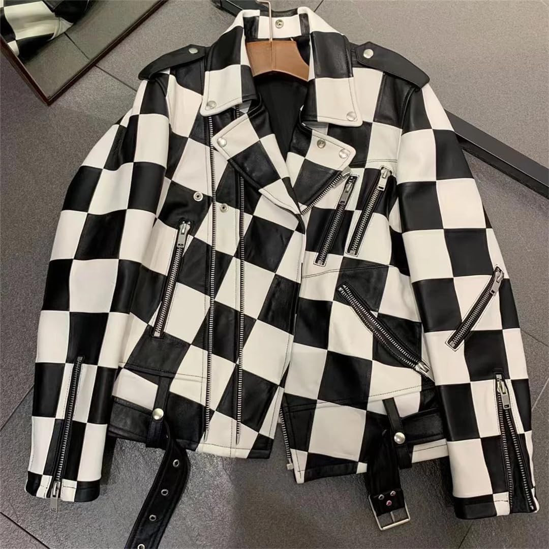 Black And White Motorcycle Jacket 4