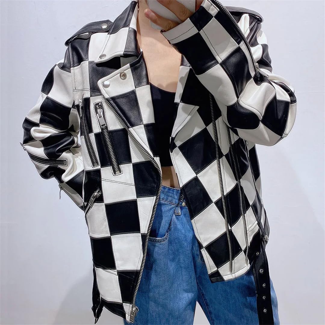 Black And White Motorcycle Jacket