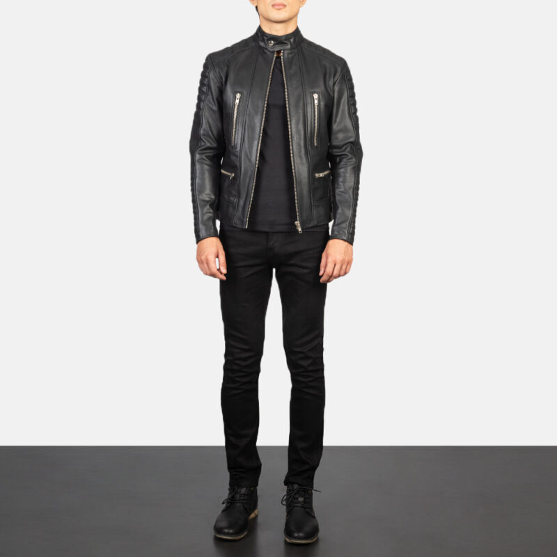 Black Leather Biker Jacket