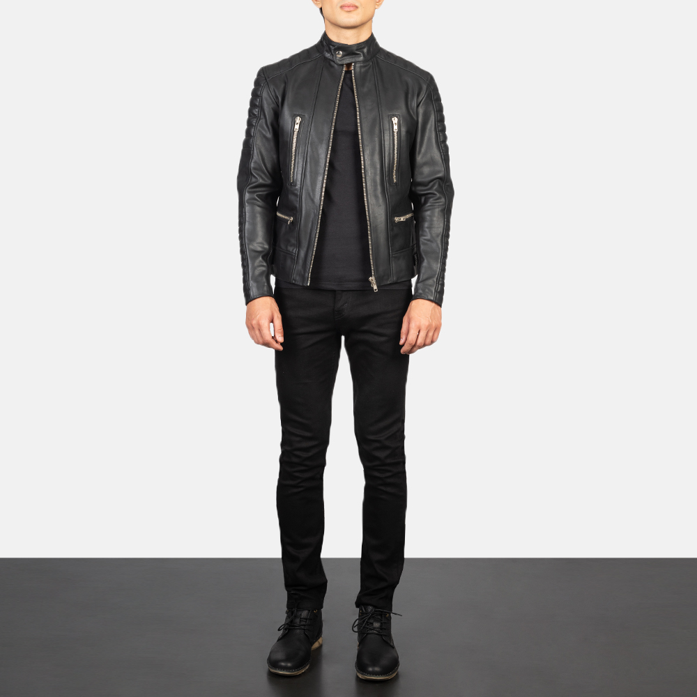 Black Leather Biker Jacket
