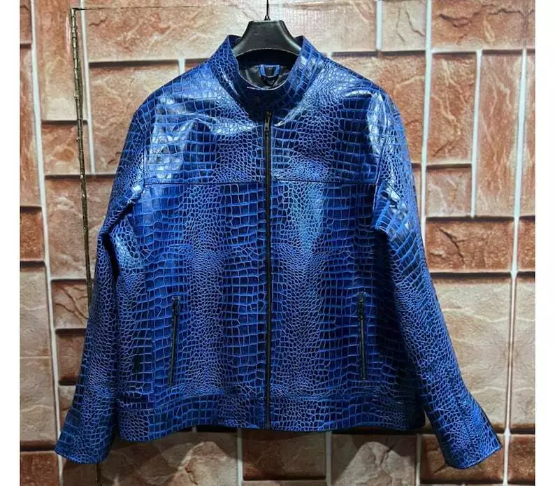 Blue Leather Jacket