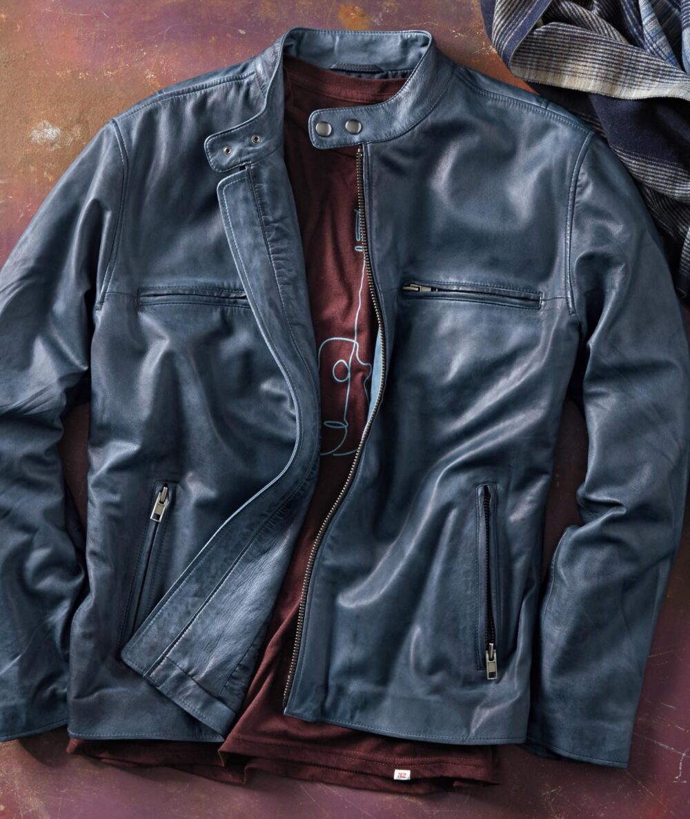 Blue Motorcycle Jacket