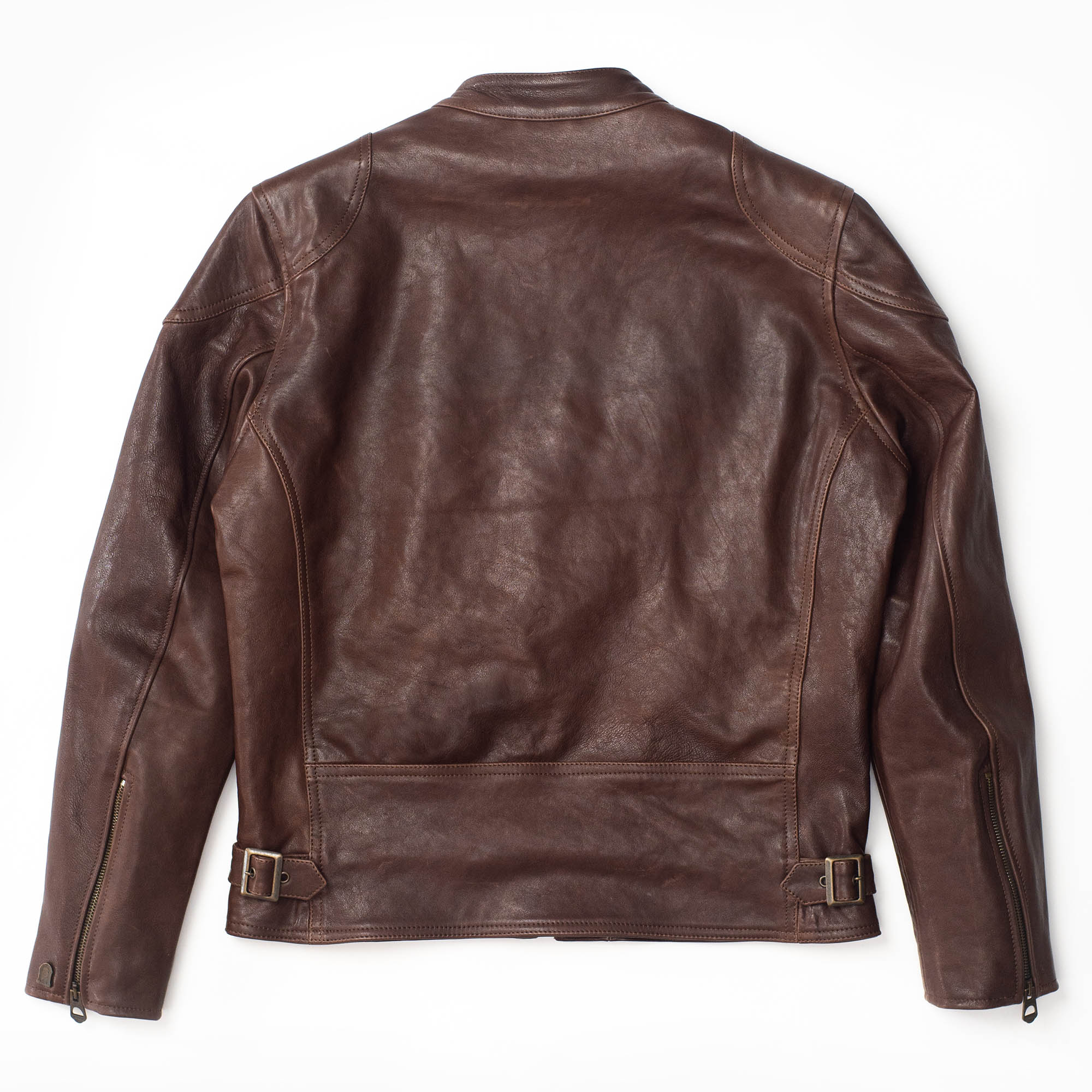 Brown Cafe Racer Jacket 2