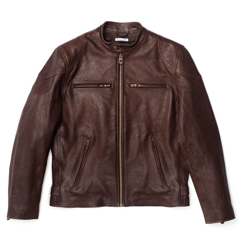 Brown Cafe Racer Jacket