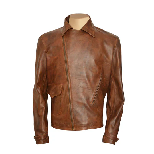 Brown Leather Biker jacket