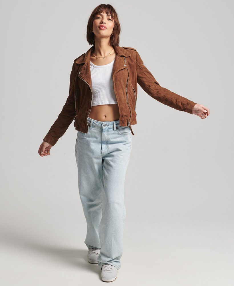 Brown Suede Biker Jacket 2