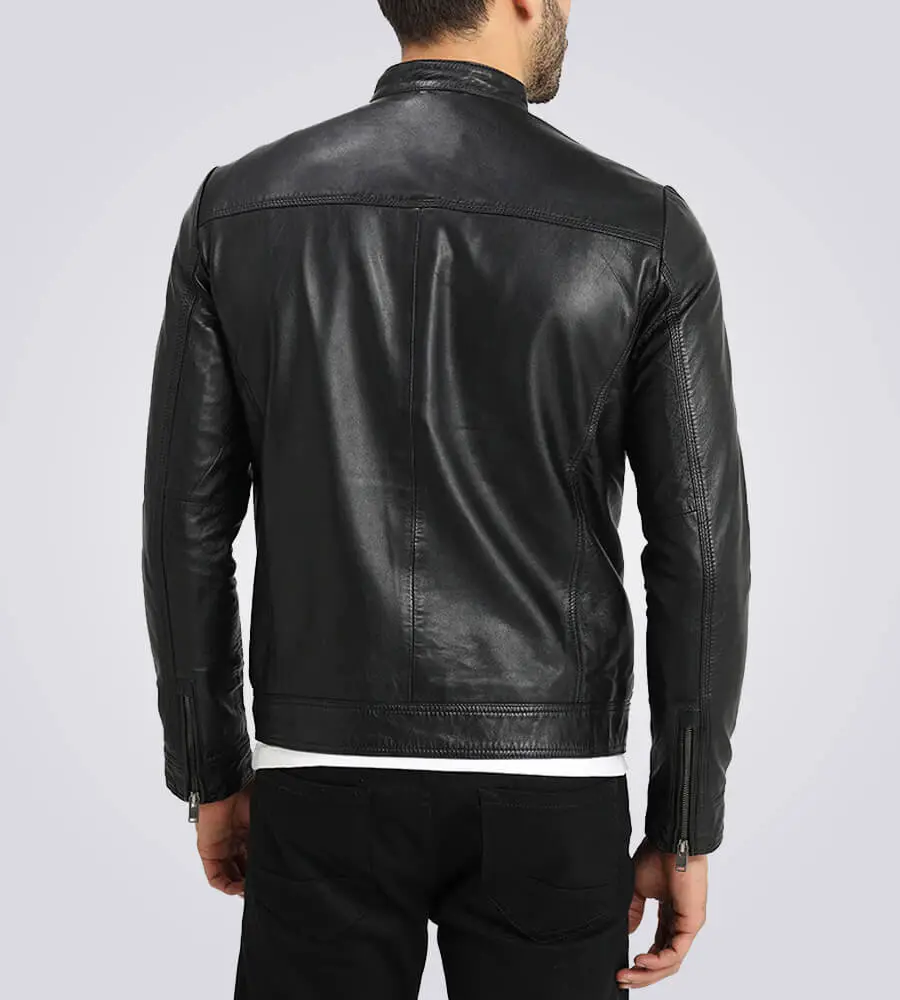 cafe racer leather jacket mens 2
