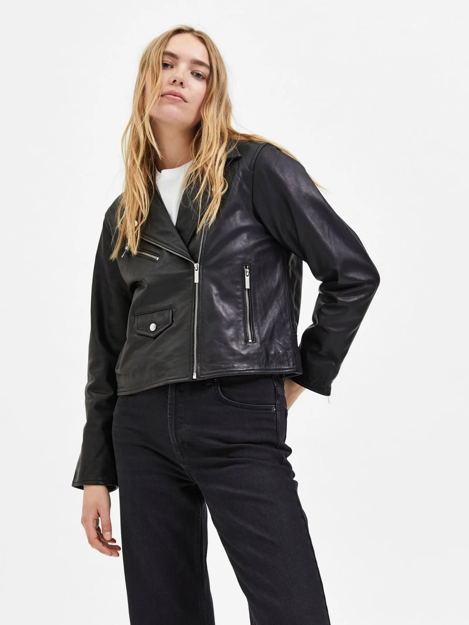 Classic Biker Leather Jacket 3